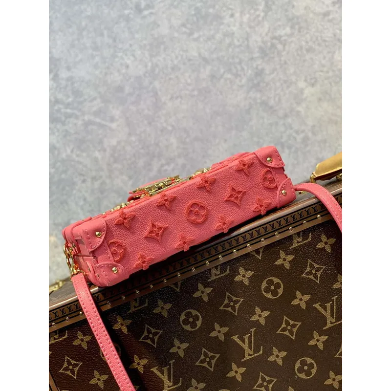LV M20745 Louis Vuitton Petite Malle Handbag Fluo Pink