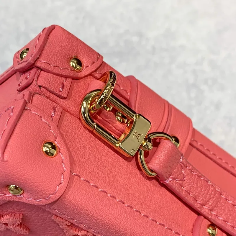 LV M20745 Louis Vuitton Petite Malle Handbag Fluo Pink