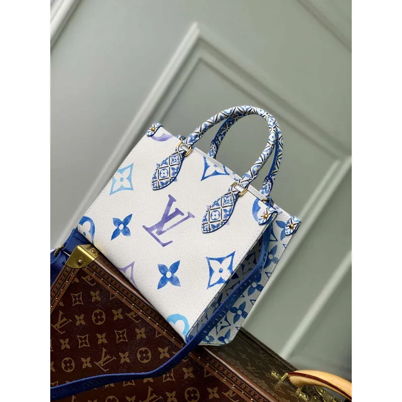LV M22976 Louis Vuitton OnTheGo PM Handbag Blue