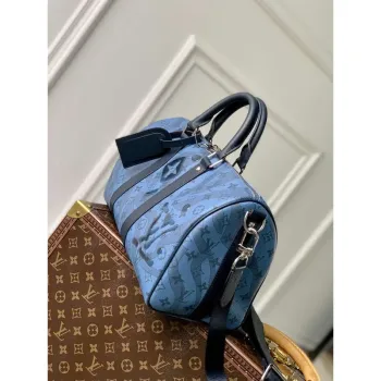 LV M22573 Louis Vuitton Keepall Bandoulière 35 Abyss Blue