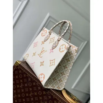 LV M22975 Louis Vuitton OnTheGo MM Tote Bag Beige