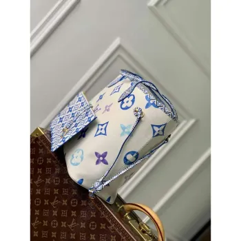 LV M22979 Louis Vuitton Neverfull MM Tote Bag Blue