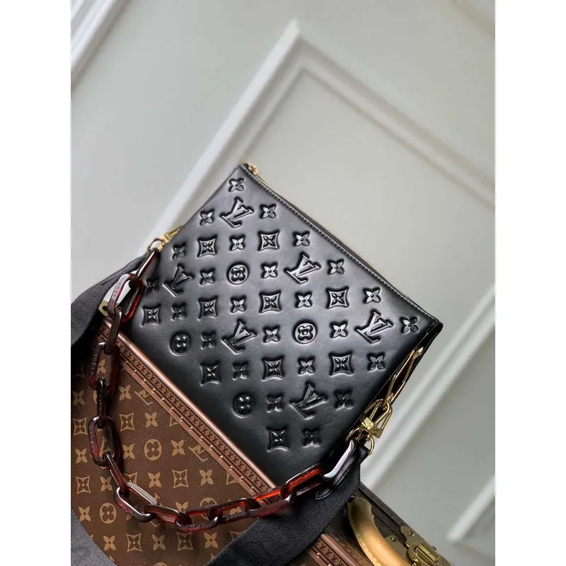 LV M57790 Louis Vuitton Coussin PM Handbag Black