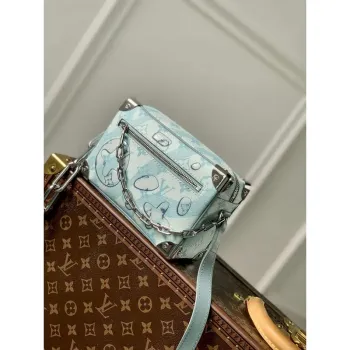 LV M22588 Louis Vuitton Mini Soft Trunk Bag Crystal Blue