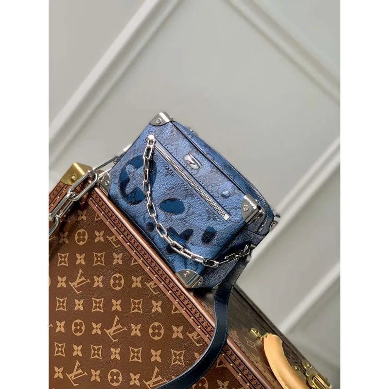 LV M22588 Louis Vuitton Mini Soft Trunk Bag Abyss Blue
