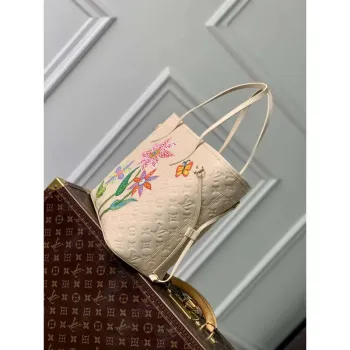 LV M21733 Louis Vuitton LV x YK Neverfull MM Bag Quartz