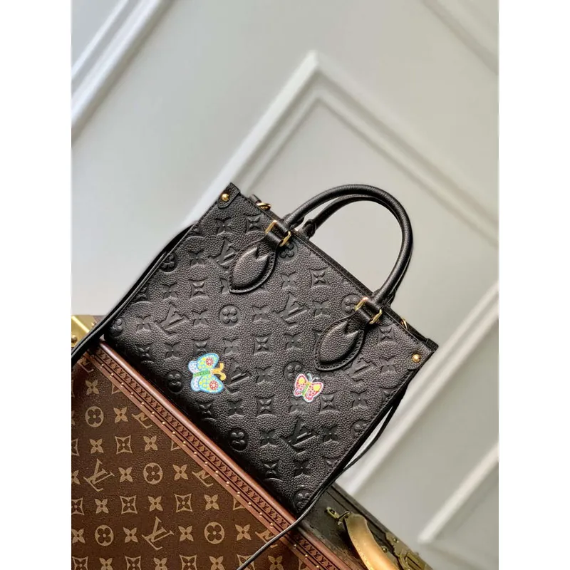 LV M21732 Louis Vuitton LV x YK OnTheGo PM Bag Black