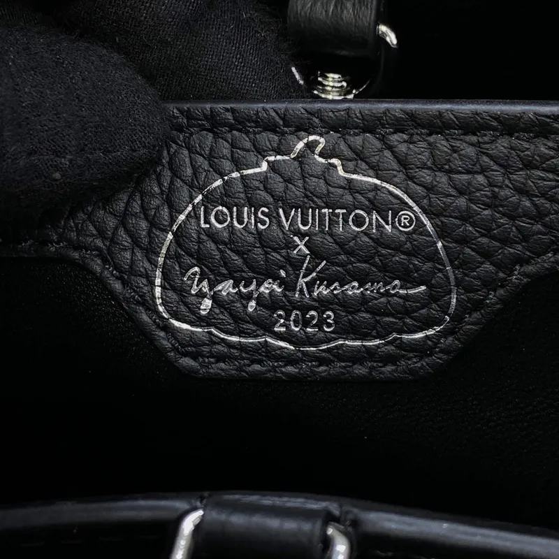 LV M21663 Louis Vuitton LV x YK Capucines MM Bag Black