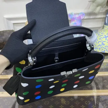 LV M21663 Louis Vuitton LV x YK Capucines MM Bag Black