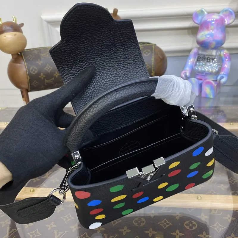 LV M21663 Louis Vuitton LV x YK Capucines Mini Bag Black