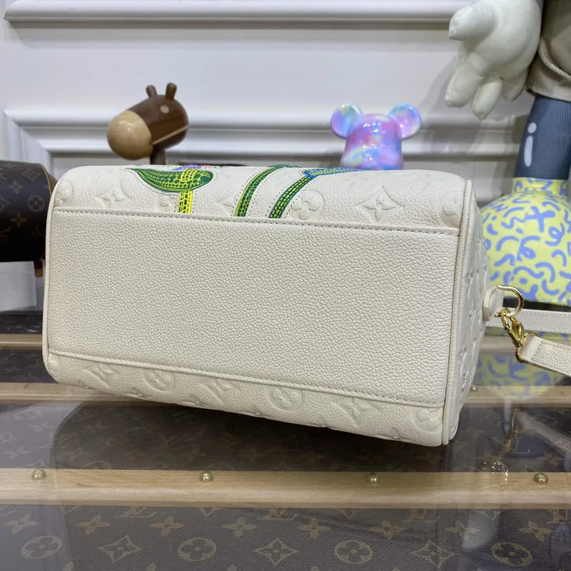 LV M46415 Louis Vuitton LV x YK Speedy Bandoulière 25 Bag White