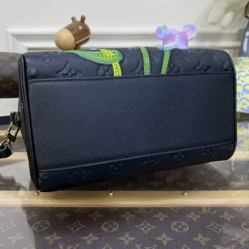 LV M46415 Louis Vuitton LV x YK Speedy Bandoulière 25 Bag Black