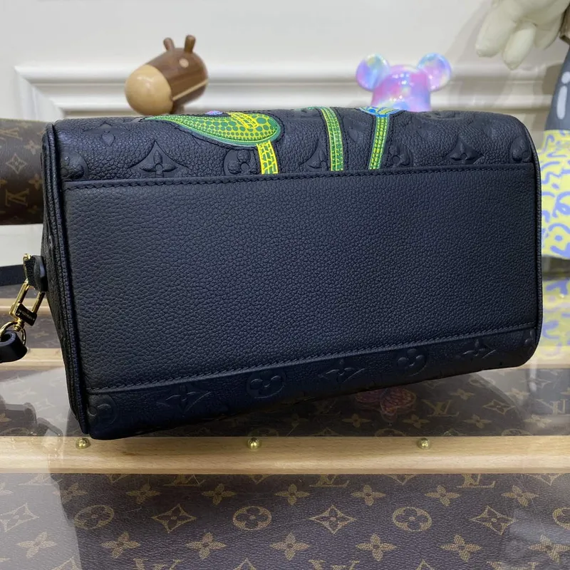 LV M46415 Louis Vuitton LV x YK Speedy Bandoulière 25 Bag Black