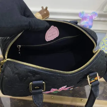 LV M46415 Louis Vuitton LV x YK Speedy Bandoulière 25 Bag Black
