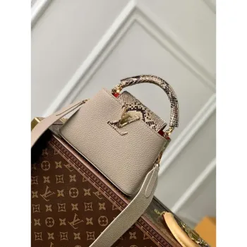 LV N80741 Louis Vuitton Capucines Mini Handbag Light coffee