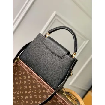 LV M21641 Louis Vuitton Capucines MM Handbag Black