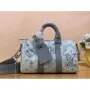 LV M22527 Louis Vuitton Keepall Bandoulière 25 Bag Crystal Blue