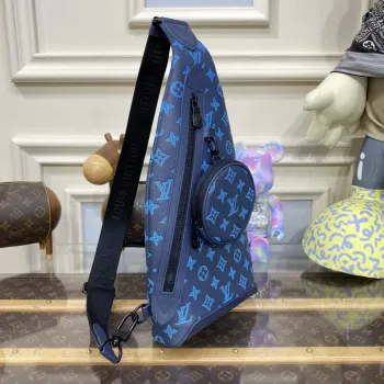 LV M46562 Louis Vuitton Duo Slingbag Navy River Blue