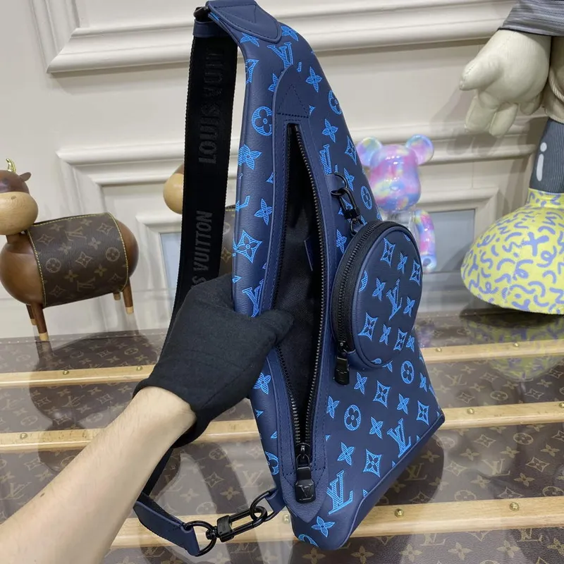LV M46562 Louis Vuitton Duo Slingbag Navy River Blue