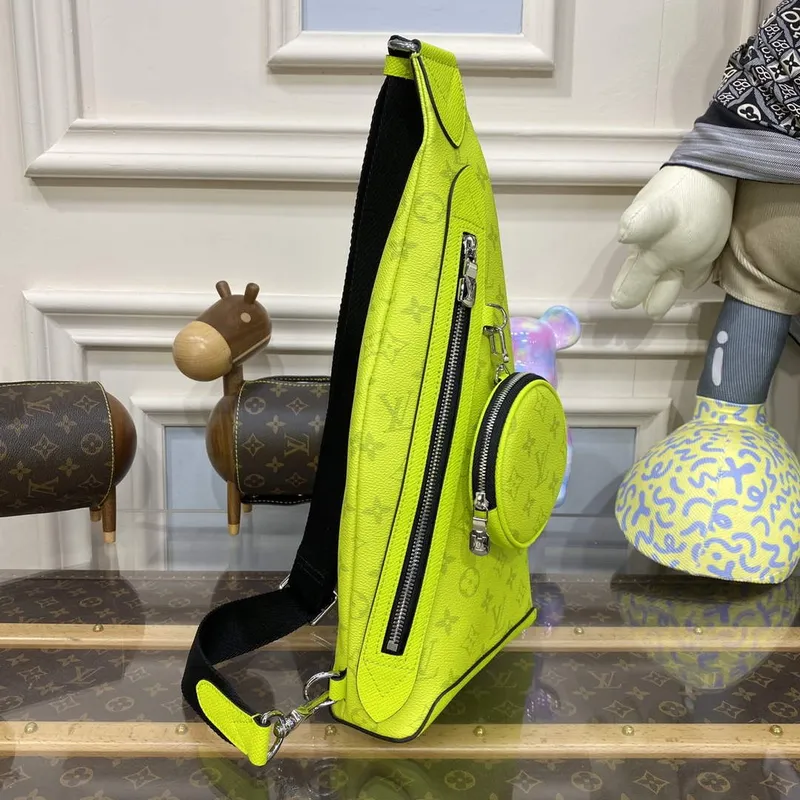 LV M30945 Louis Vuitton Duo Sling Bag Neon Yellow