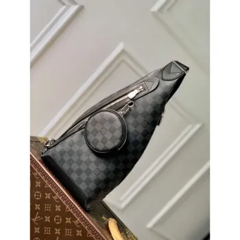 LV M30936 Louis Vuitton Duo Sling Bag Black grid