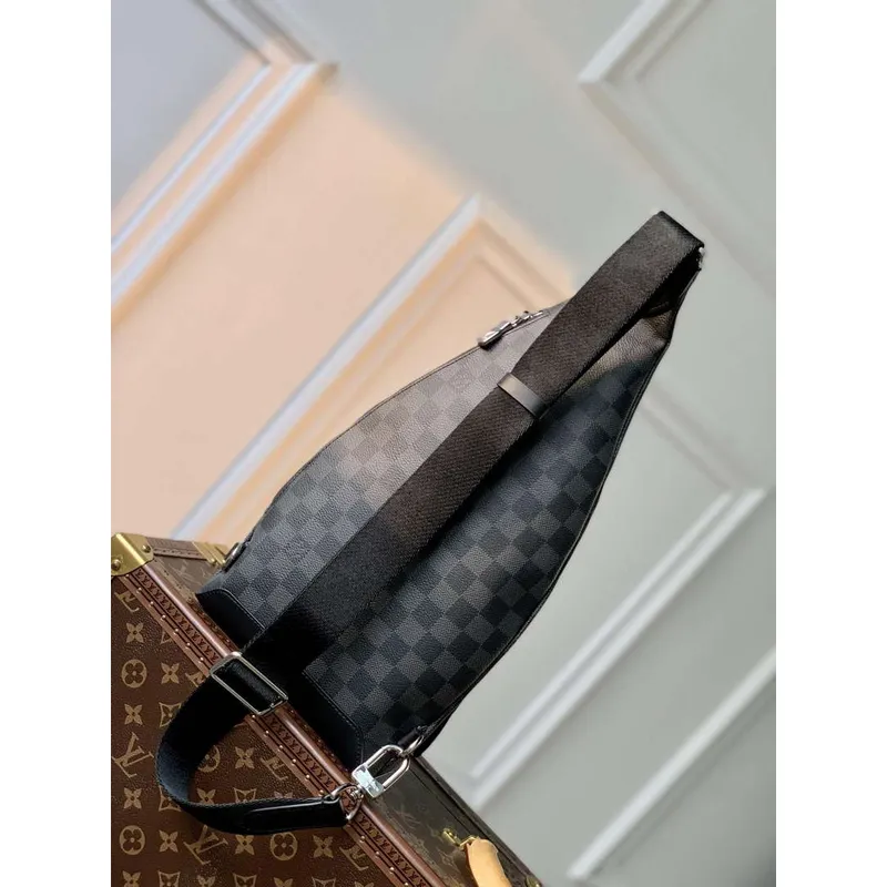 LV M30936 Louis Vuitton Duo Sling Bag Black grid
