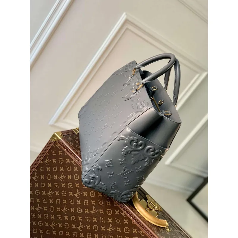LV M21841 Louis Vuitton Sac Plat Tote Bag Dark Shadow Grey