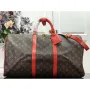 Louis Vuitton LV M44740 Keepall Bandoulière 50 Monogram Bag Red