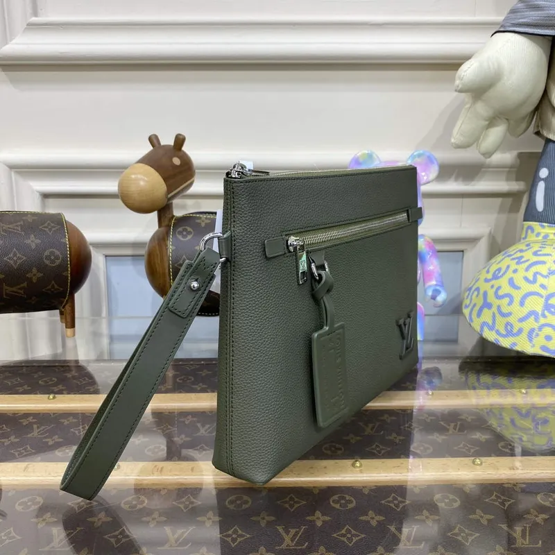LV M69837 Louis Vuitton Takeoff Pouch Bag ArmyGreen