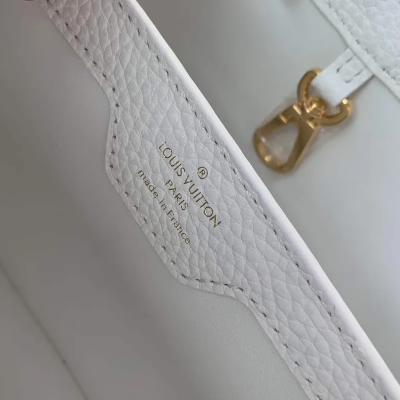 LV M22375 Louis Vuitton Capucines MM Handbag White