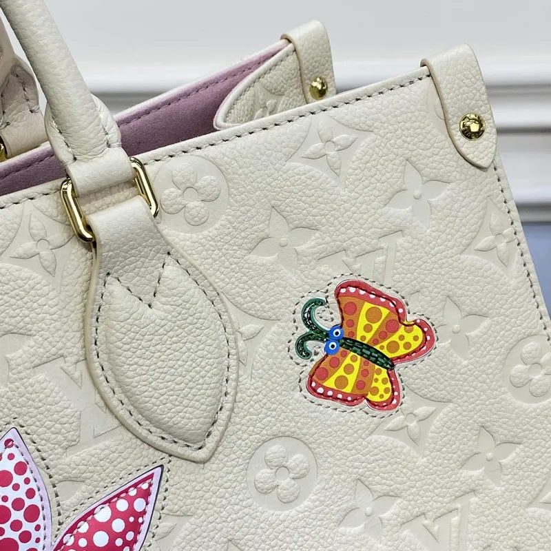 LV M46416 Louis Vuitton LV x YK OnTheGo MM Bag White