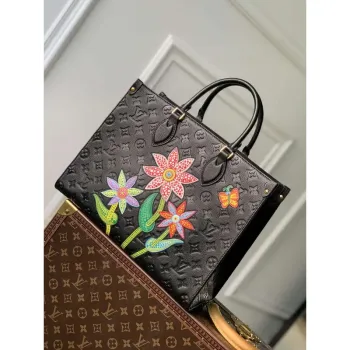LV M46416 Louis Vuitton LV x YK OnTheGo MM Bag Black