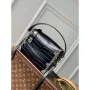 LV M21741 Louis Vuitton Side Trunk PM Bag Black Crocodile pattern