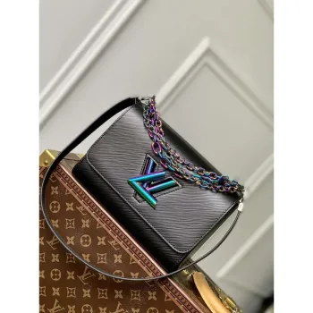 LV M22028 Louis Vuitton Twist MM Bag Epi Leather Black