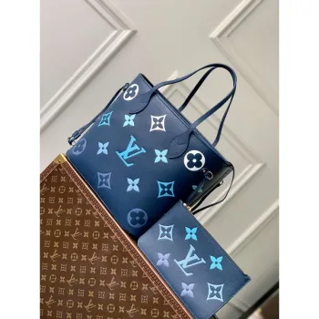 LV M46514 Louis Vuitton Neverfull MM Bag Gradient Blue