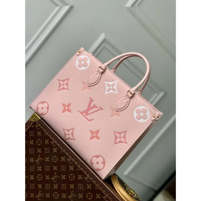 LV M46542 Louis Vuitton OnTheGo MM Bag Gradient Pink