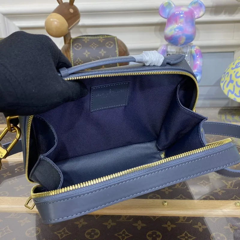 LV M21833 Louis Vuitton Handle Soft Trunk Bag Dark Shadow Grey