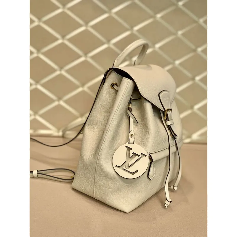 LV M45410 Louis Vuitton Montsouris Backpack Milky white