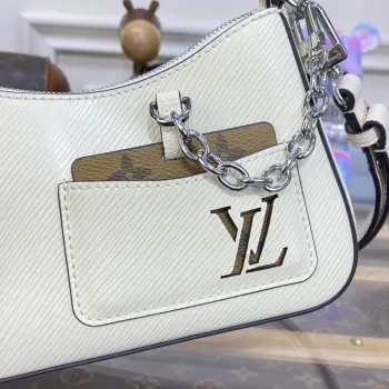 LV M20999 Louis Vuitton Marellini Bag Epi Leather White