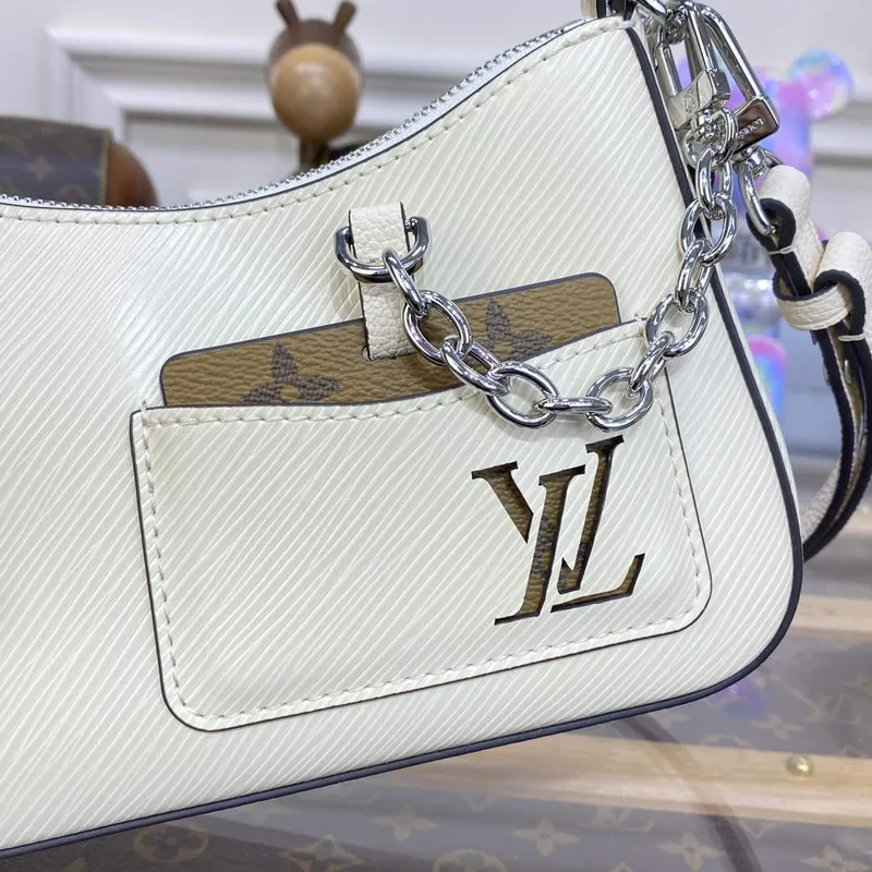 LV M20999 Louis Vuitton Marellini Bag Epi Leather White