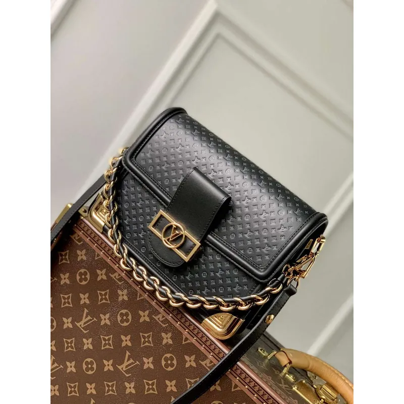 LV M22276 Louis Vuitton Dauphine MM Bag Black