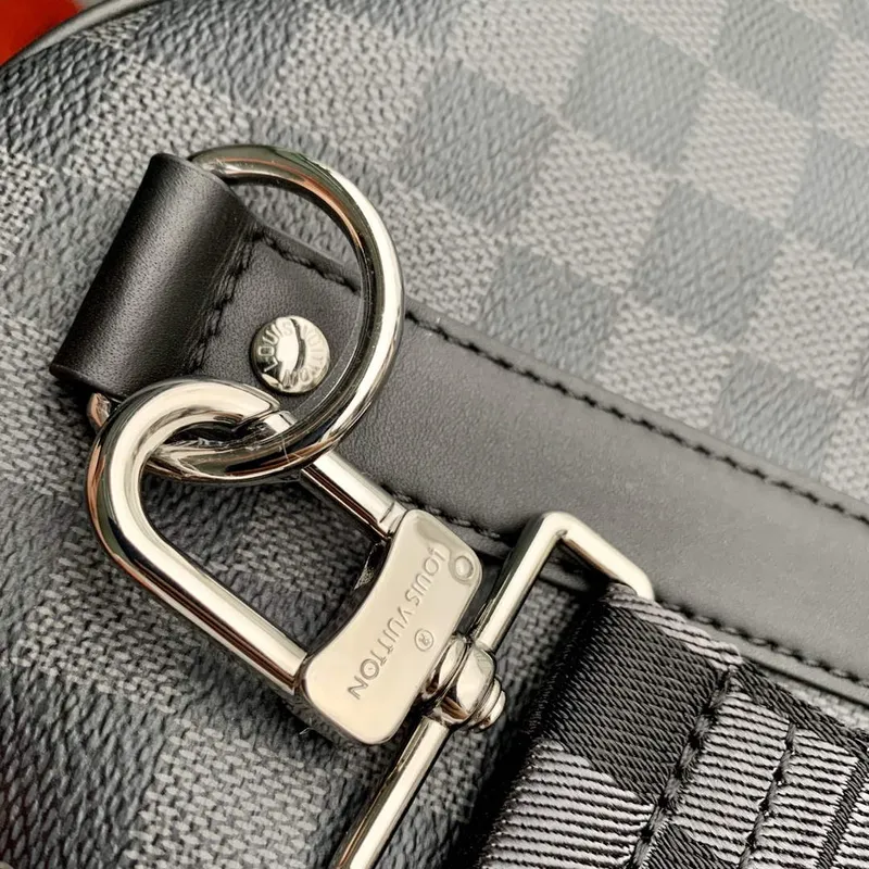LV N40443 Louis Vuitton Keepall Bandoulière 50 Bag Black Graphite