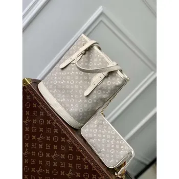 LV M42238 Louis Vuitton Bucket PM Tote Bag White