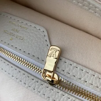 LV M42238 Louis Vuitton Bucket PM Tote Bag White