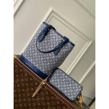 LV M42238 Louis Vuitton Bucket PM Tote Bag Blue