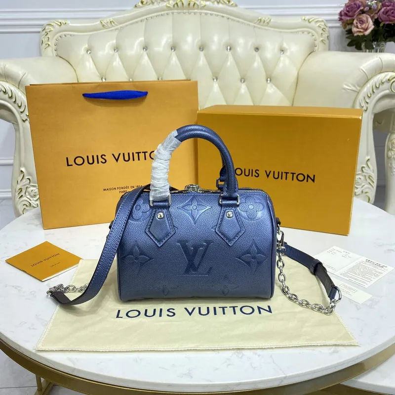 LV M58953 Louis Vuitton Speedy Bandoulière 20 Bag Blue