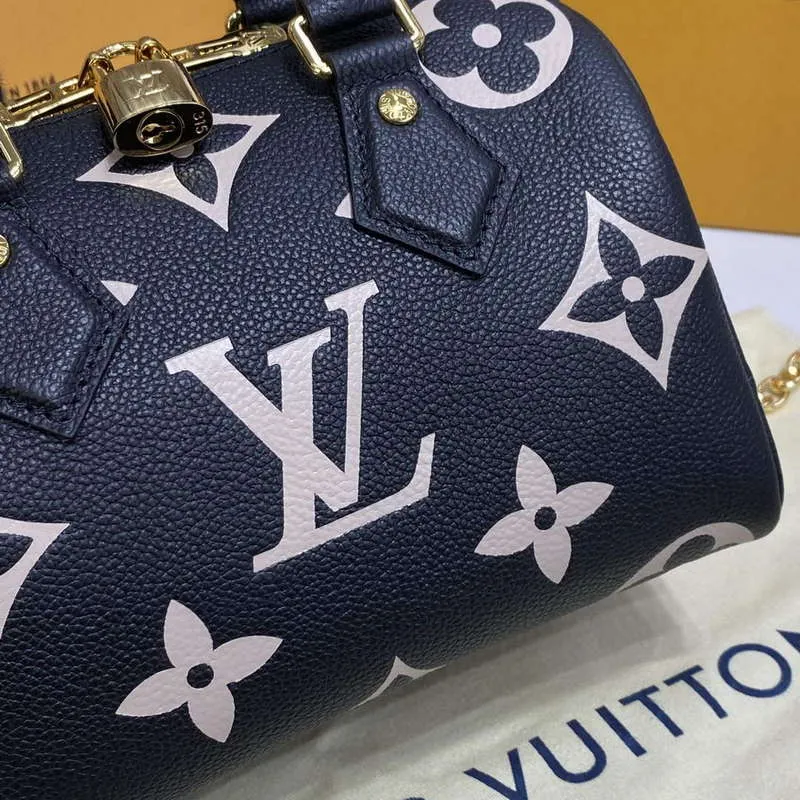 LV M46575 Louis Vuitton Speedy Bandoulière 20 Bag Black