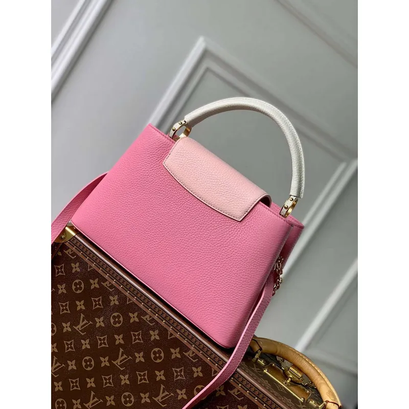 LV M22375 Louis Vuitton Capucines MM Handbag Pink