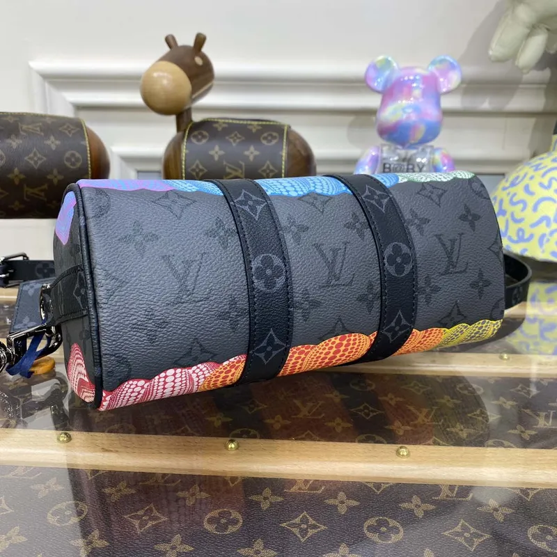 LV M46437 Louis Vuitton LV x YK Keepall 25 Bag Monogram Eclipse