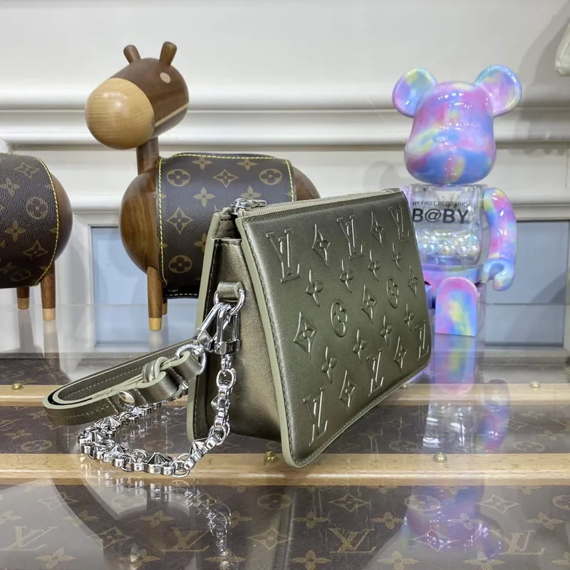 LV M81828 Louis Vuitton Lexington Pouch Bag Light gold